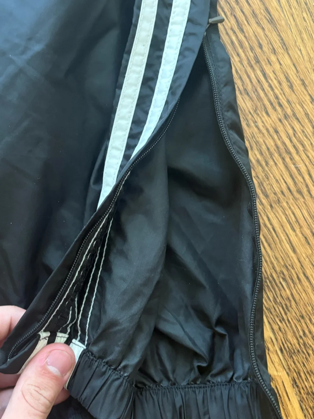 Vintage Adidas 90s Tearaway Black/White Track Pants Mens Large Baggy Sporty